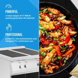 Royal Catering induktioliesi 17 000 W 4 x 30 cm 260 °C
