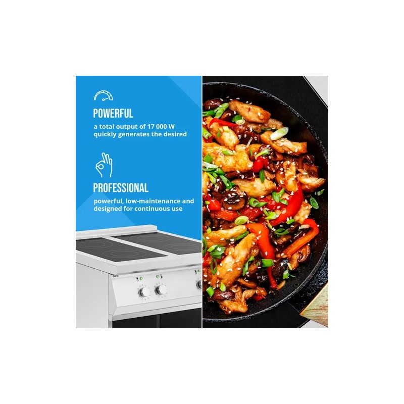 Royal Catering induktioliesi 17 000 W 4 x 30 cm 260 °C