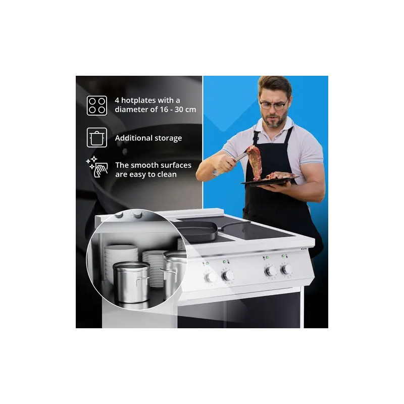 Royal Catering induktioliesi 17 000 W 4 x 30 cm 260 °C