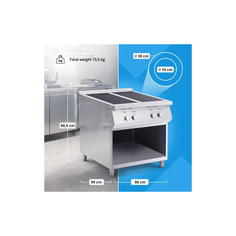 Royal Catering induktioliesi 17 000 W 4 x 30 cm 260 °C