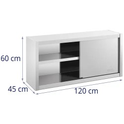 Royal Catering RCSSWC-120X45-S seinäkaappi ruostumaton teräs 120 x 45 x 60 cm