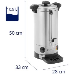 Royal Catering vedenkeitin 9 l 1500 W ruostumaton teräs hopea