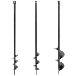 hillvert maapora 100 cm, 3 poranterää 80, 100 ja 150 mm