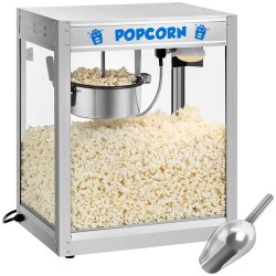 Royal Catering Popcorn kone 1350 W 5 kg h ruostumaton teräs hopea