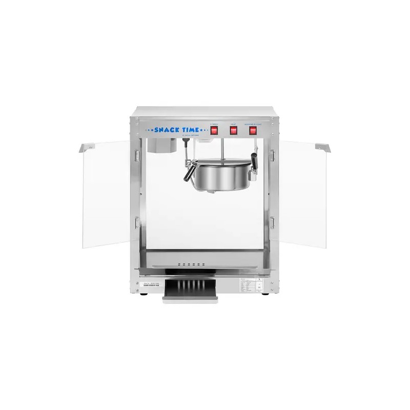 Royal Catering Popcorn-kone 1350 W 5 kg/h ruostumaton teräs hopea
