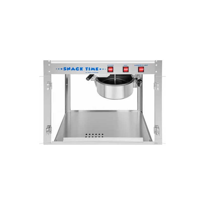 Royal Catering Popcorn-kone 1350 W 5 kg/h ruostumaton teräs hopea