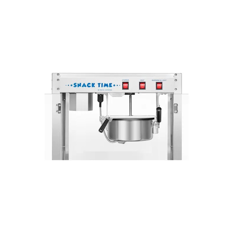 Royal Catering Popcorn-kone 1350 W 5 kg/h ruostumaton teräs hopea