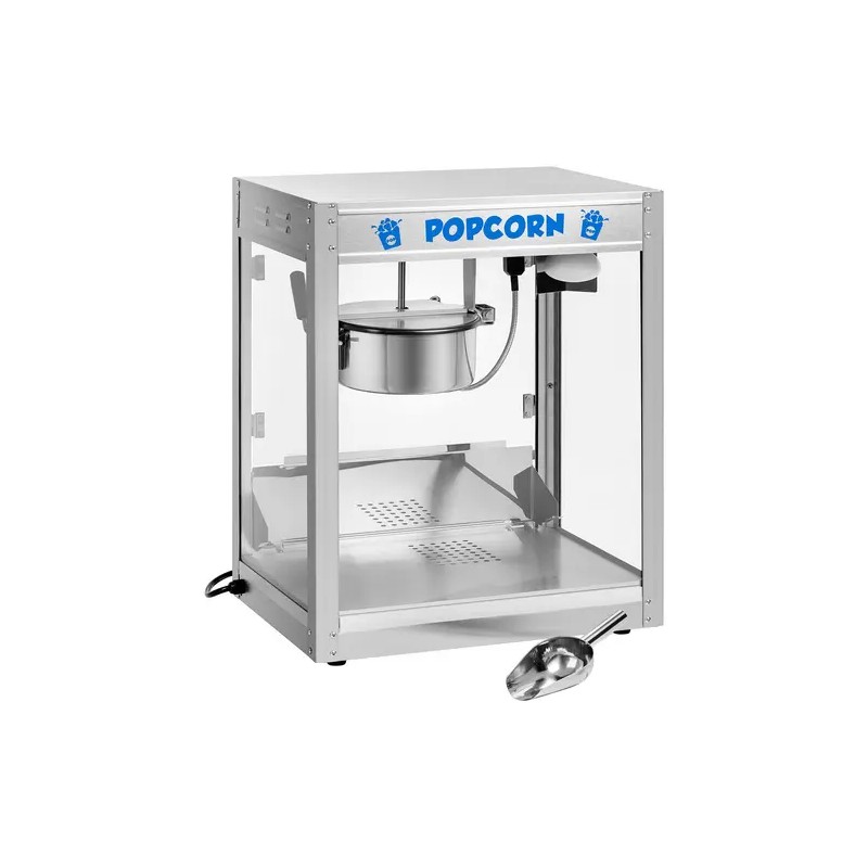 Royal Catering Popcorn-kone 1350 W 5 kg/h ruostumaton teräs hopea