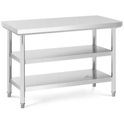 Royal Catering ECO ruostumattomasta teräksestä valmistettu työpöytä 120 x 60 cm 500 kg