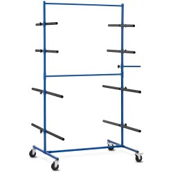 Puskurihylly 8 telineellä kantavuus 160 kg