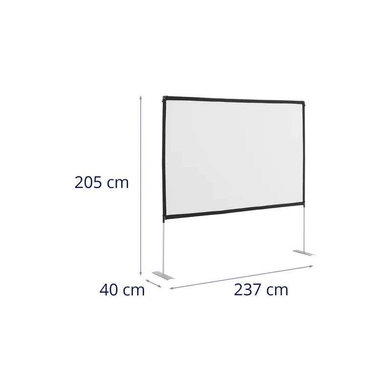 Projektioyhteensopiva kangas 228 x 133 cm 16:9 100" alumiinirunko