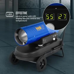 Diesel-lämmityskanone kuljetusvaunulla 20 kW 19 l
