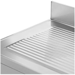 Royal Catering tiskipöytä 1 allas ruostumaton teräs 100 x 60 cm