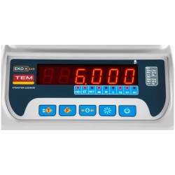 Pöytävaaka TEKO+LED06T-PLS-B1 tarkastettu 3 kg/1 g ja 6 kg/2 g LED-näytöllä