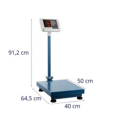 Alustavaaka SBS-PF-300/50C 300 kg / 0,05 kg 40 x 50 cm taitettava LED-näytöllä