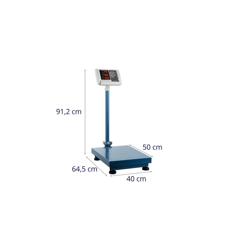 Alustavaaka SBS-PF-300/50C 300 kg / 0,05 kg 40 x 50 cm taitettava LED-näytöllä