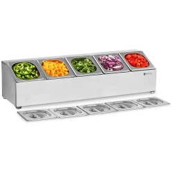 Royal Catering RCPN 5 GN ylähylly 5 kpl GN 1 6 astioilla ja kansilla