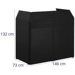 Singercon CON.DJB01 DJ-pöytä, 140 x 63 cm, 90 cm korkea, 100 kg kantavuus, taitettava
