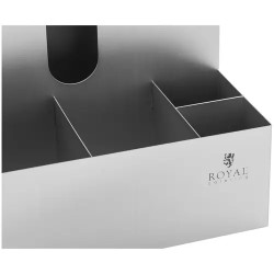 Royal Catering kuppi- ja kansiteline 9 lokeroa ruostumaton teräs