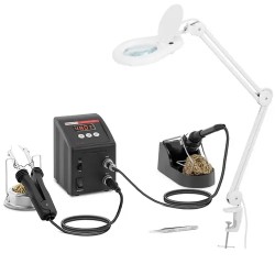 2 in 1 Juottostasema LED suurennusvalaisimella 80 W digitaalinen SMD