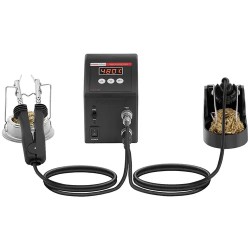 2-in-1 Juottostasema LED-suurennusvalaisimella, 80 W, digitaalinen, SMD