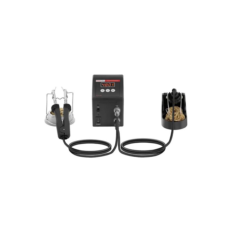 2-in-1 Juottostasema LED-suurennusvalaisimella, 80 W, digitaalinen, SMD