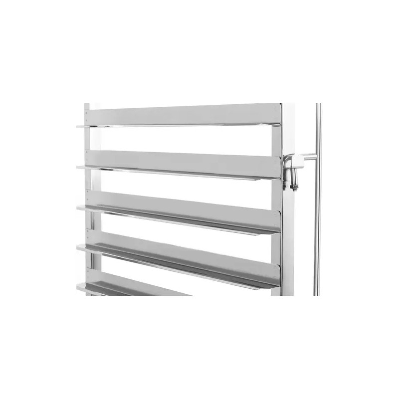 Royal Catering RCTW-16TB.1 tarjottimien kuljetusvaunu ruostumaton teräs 16 paikkaa 40 x 60 cm