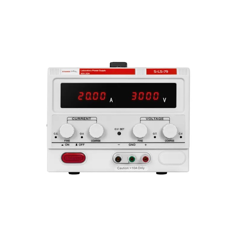 Laboratorian virtalähde S-LS-38 0-30 V 0-20 A DC 600 W
