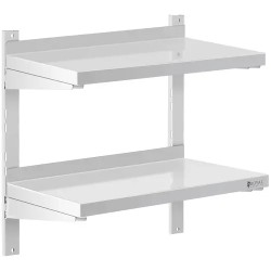 Royal Catering RCWR 600 3 seinähylly ruostumaton teräs 60 x 30 cm 2 hyllyä