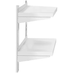 Royal Catering RCWR-600.3 seinähylly ruostumaton teräs 60 x 30 cm, 2 hyllyä