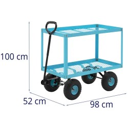 Puutarhakärry 150 kg, 2 ritiläpohjaa