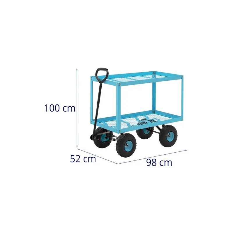 Puutarhakärry 150 kg, 2 ritiläpohjaa