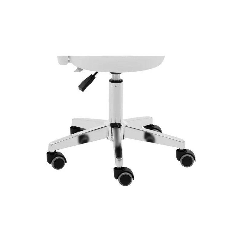 Physa Orbe White työjakkara selkänojalla, korkeussäädettävä 43-57 cm, valkoinen