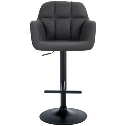 Säädettävä baarijakkara käsinojilla ja jalkatuella - tyylikäs keinonahkaverhoilu