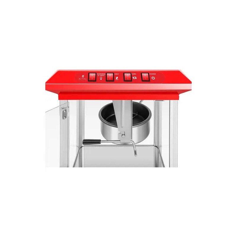 Popcornkone 1300 W, 5 kg/h, ECO, punainen, Royal Catering