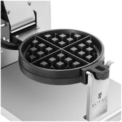 Royal Catering pyöreä vohvelirauta 1200 W, 4 pientä vohvelia, Ø 170 mm