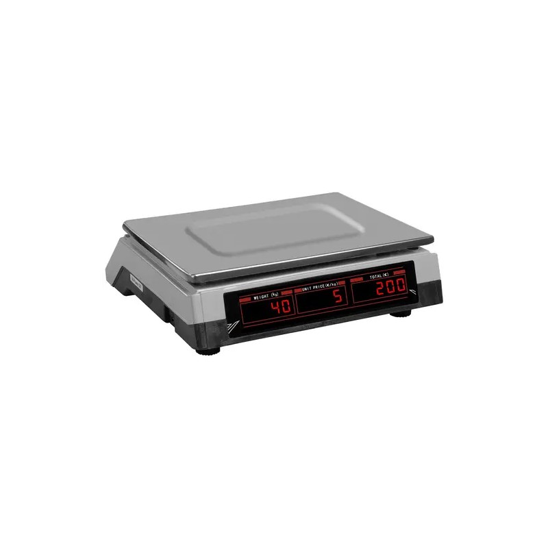 Kontrollivaaka SBS-PW-402CR 40 kg / 2 g 33,7 x 23,1 cm 6 LED