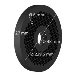 Wiesenfield WIE-PM-2000 pellettipuristimen matriisi 6 mm (10280042)