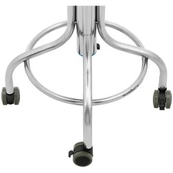 Steinberg Systems laboratoriojakkara ruostumaton teräs, korkeuden säädettävä, pyörillä, 100 kg