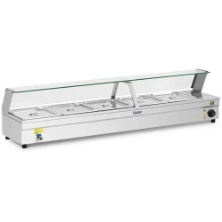 Bain Marie RCBM 5 lämpöhaude 5 x GN 1 2 poistoventtiili ruostumaton teräs