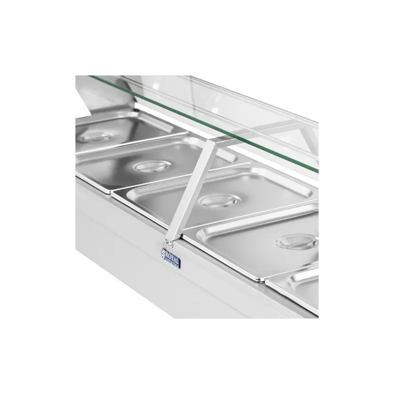 Bain Marie RCBM-5 lämpöhaude, 5 x GN 1/2, poistoventtiili, ruostumaton teräs