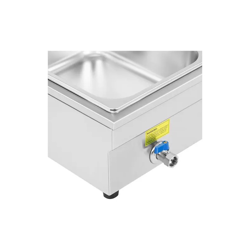Bain Marie RCBM-5 lämpöhaude, 5 x GN 1/2, poistoventtiili, ruostumaton teräs
