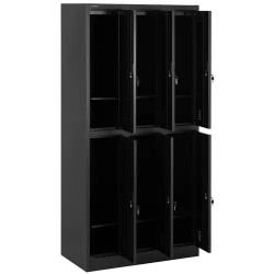 Fromm & Starck Metallikaappi 6 lokeroa lukittava 200 kg
