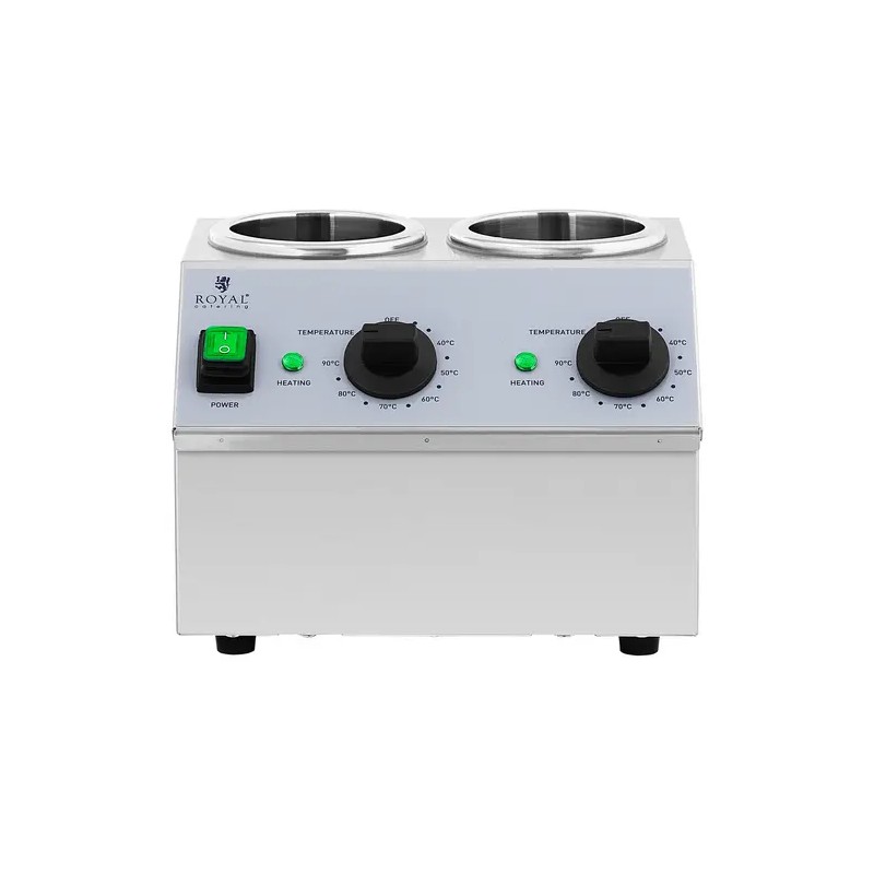 Royal Catering kastikkeenlämmitin 2 x 1 l, 40-90 °C