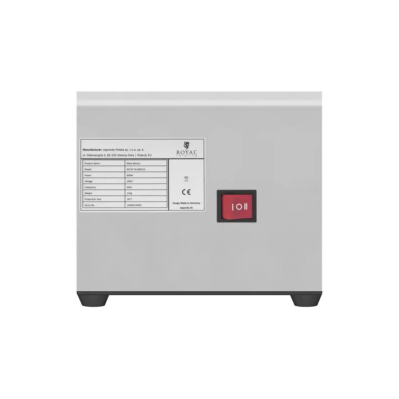 Royal Catering RCFW 70-600ECO lihamylly ruostumattomasta teräksestä, 70 kg/h