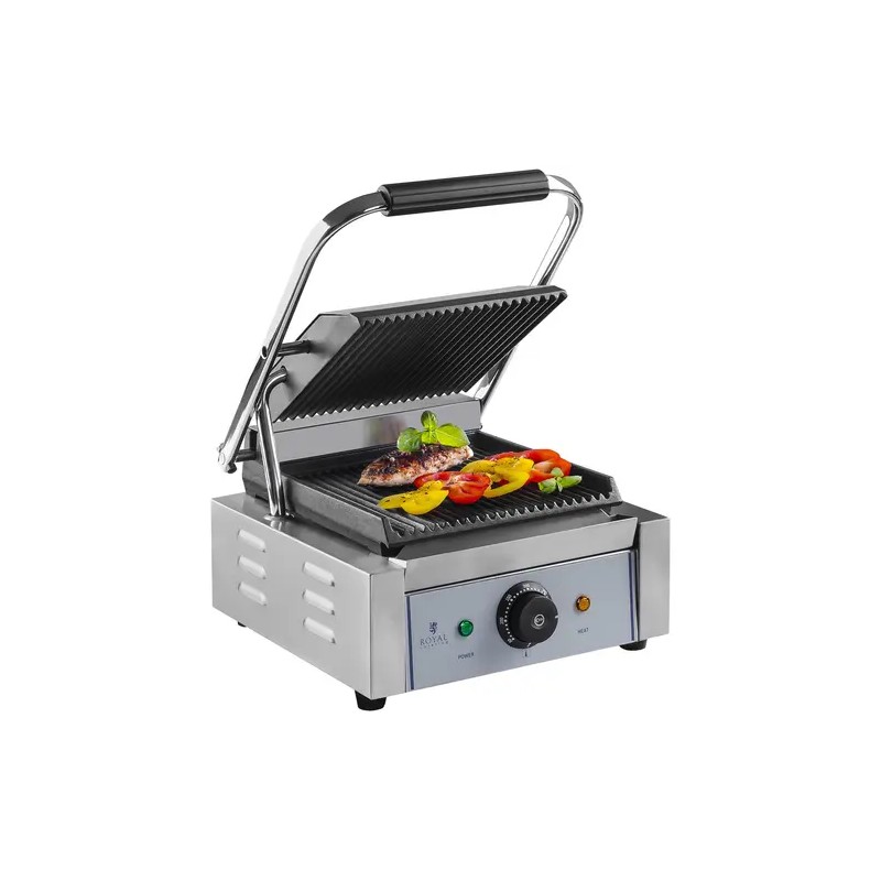 Royal Catering Kontaktgrilli 1800 W, uritetut emailloidut levyt