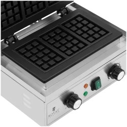 Royal Catering belgialainen vohleirauta 1500 W, 3 vohelia, 50-300 °C