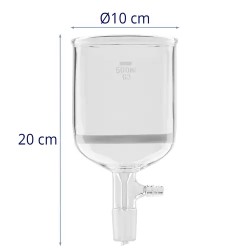 Lasifritte membraanilla 500 ml 24/40 normislip