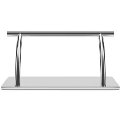 Physa FR-4 jalkatuki kampaamoon, ruostumaton teräs, 35 cm, pyöreä