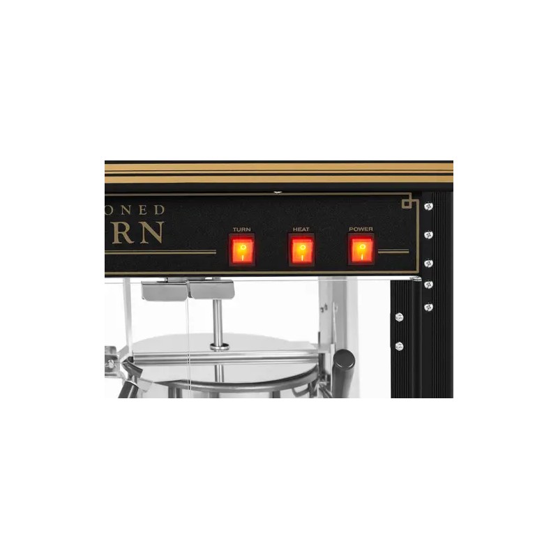 Royal Catering Popcornkone 1500 W 5 kg/h musta ja kulta